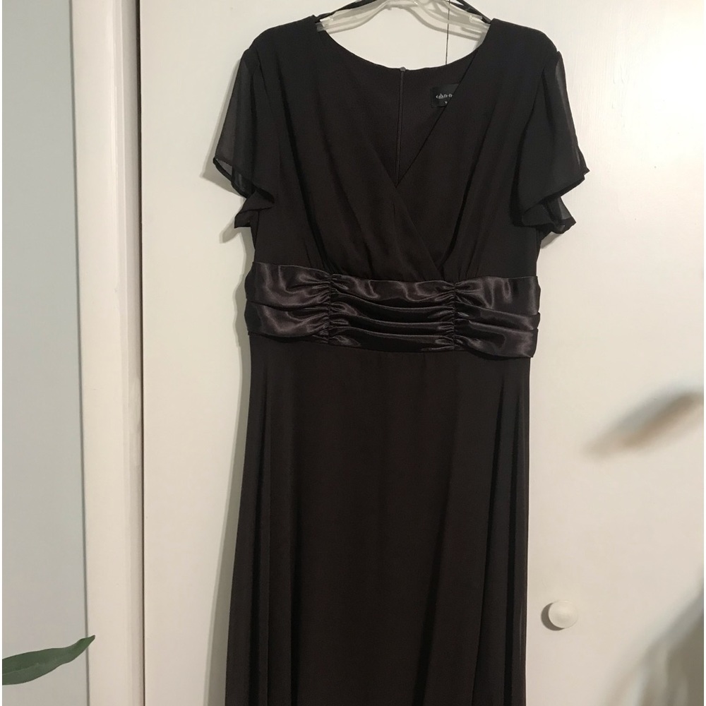 Connected Women  party dress , dark brown , size 16w
